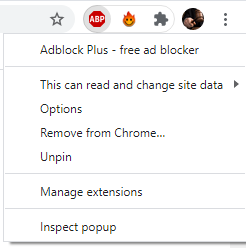 Manage extensions Chrome