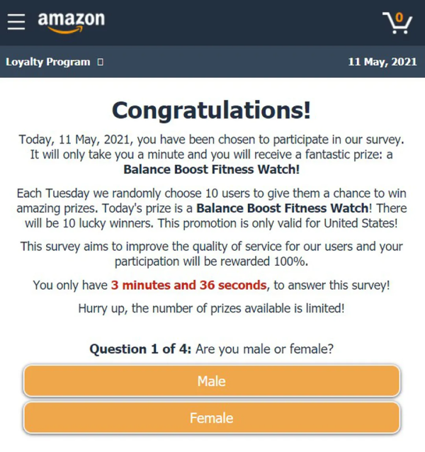 Example of Text Message Amazon Airpods Raffle