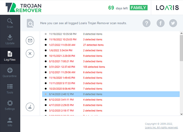 Trojan Remover Scan Log Files