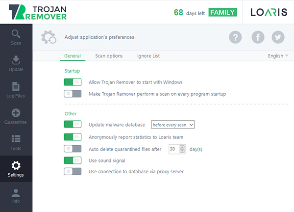 Loaris General Settings