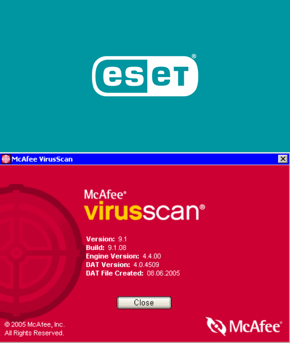 McAfee ESET logos