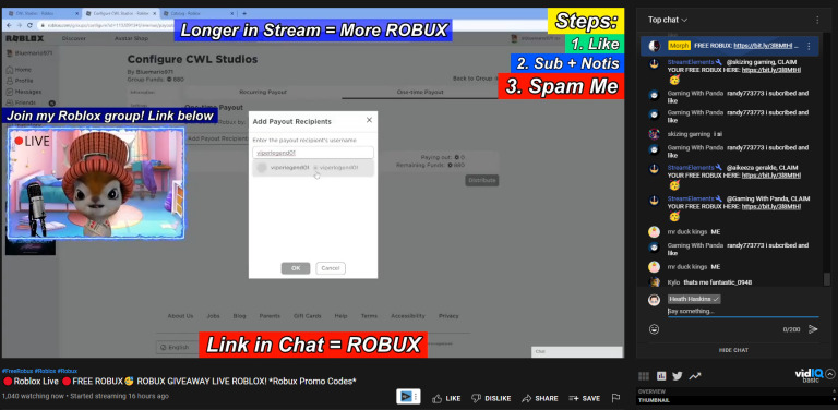 Roblox Robux Scams